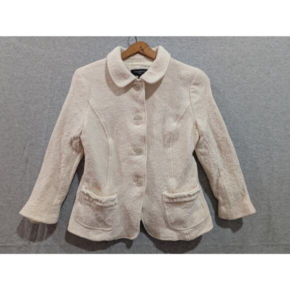 Talbots Blazer Coat Womens 8P Petite Wool Blend Lined Fleece Elegant Suit Jacket - Picture 1 of 11